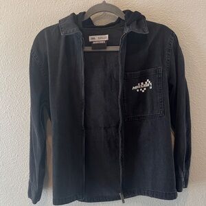 Zara Black Minecraft Zip-Up Hoodie - new without tags - size 9-10